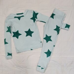 Cat & Jack Kids Pajama Set with Green Star Design